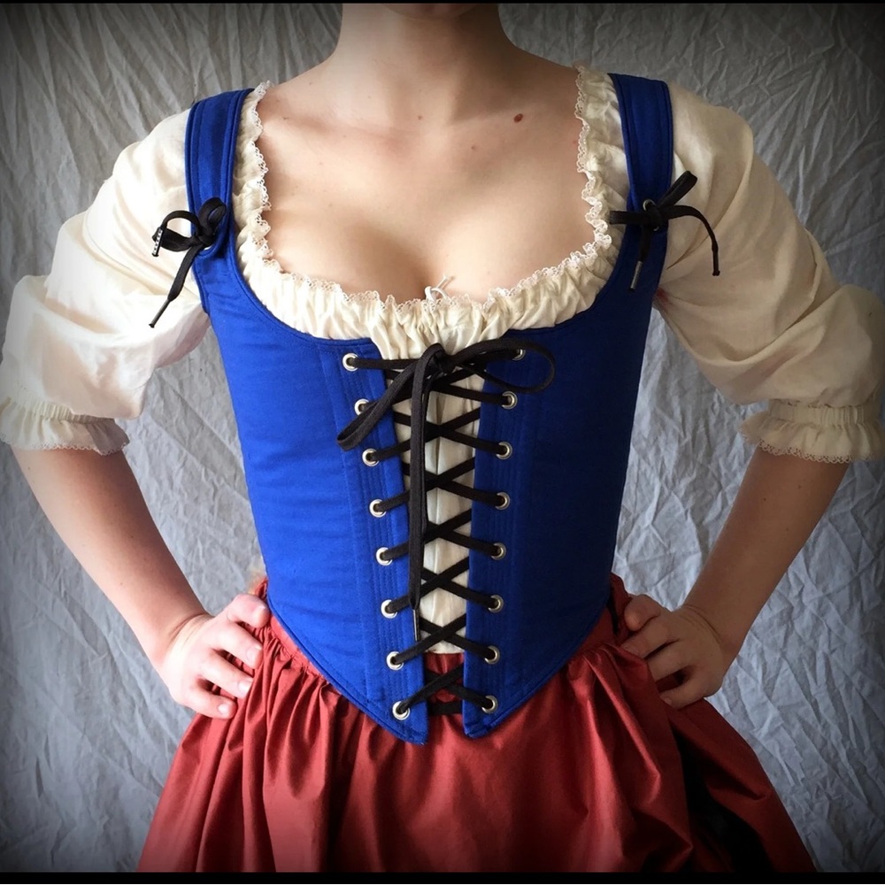 Gold and Burgundy Renaissance Faire Medieval Dress Attire Halloween Costume
